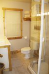 Main level bathroom with walk in shower
